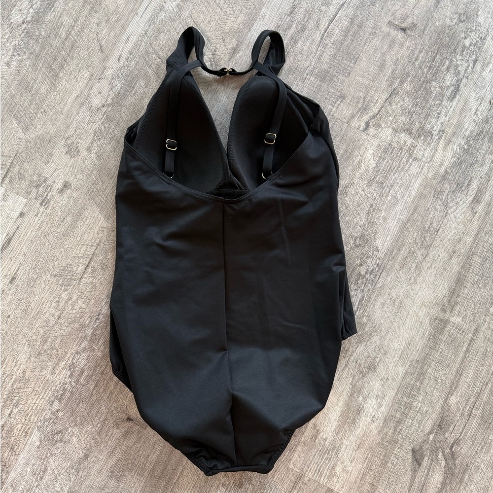 $180 Miraclesuit Sanibal Black One-Piece Swimsuit NWOT - Picture 7 of 8